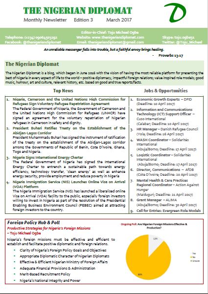 The Nigerian Diplomat Monthly Newsletter March 2017