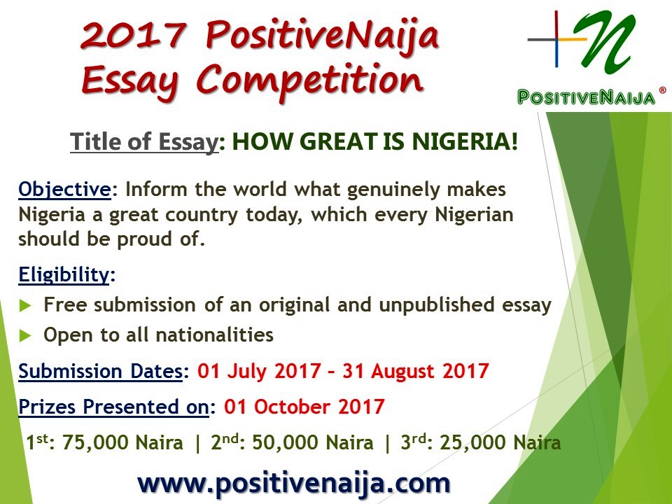 PositiveNaija Annual Essay Competition